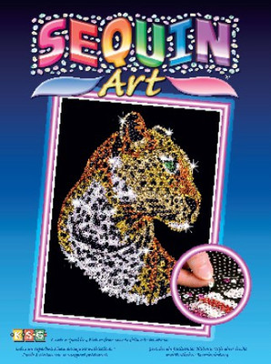 

Winning Moves Sequin Art Blue Leopard