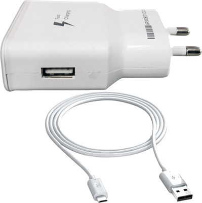 Animate 2.1 Amp Ultra Fast Travel Charger For samung galaxy j2 1 A Mobile Charger White