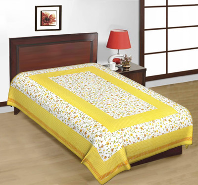 Bombay Spreads 120 TC Cotton Single Printed Flat Bedsheet(Multicolor)