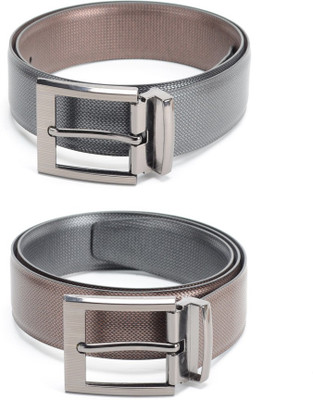 

Calvadoss Men Formal Black, Brown Texas Leatherite Reversible Belt