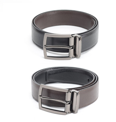 

Calvadoss Men Formal Black, Brown Texas Leatherite Reversible Belt