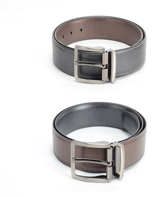 

Calvadoss Men Formal Black, Brown Texas Leatherite Reversible Belt