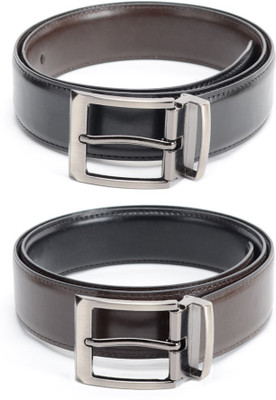 

Calvadoss Men Formal Black, Brown Texas Leatherite Reversible Belt