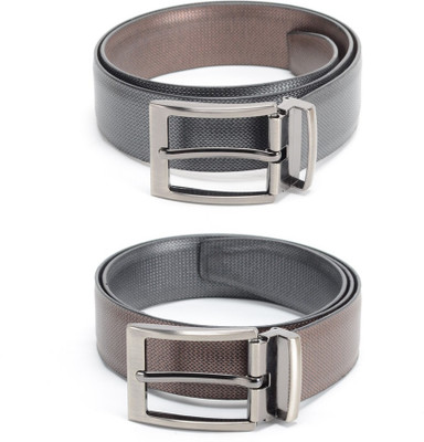 

Calvadoss Men Formal Black, Brown Texas Leatherite Reversible Belt