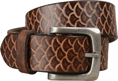

Hide & Sleek Men Casual Brown Genuine Leather Belt