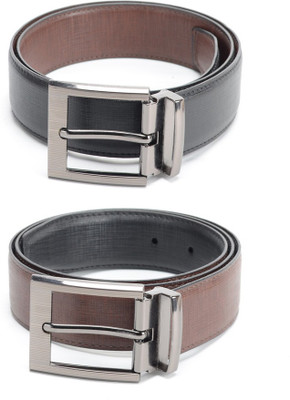 

Calvadoss Men Formal Black, Brown Texas Leatherite Reversible Belt