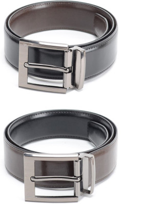 

Calvadoss Men Formal Black, Brown Texas Leatherite Reversible Belt