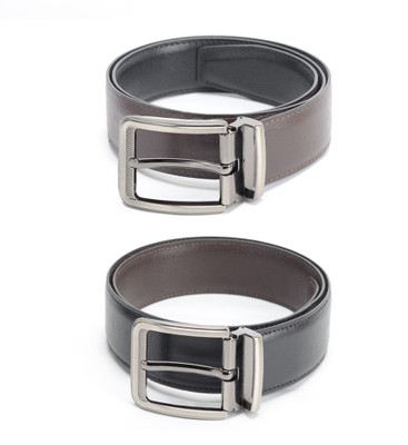 

Calvadoss Men Formal Black, Brown Texas Leatherite Reversible Belt