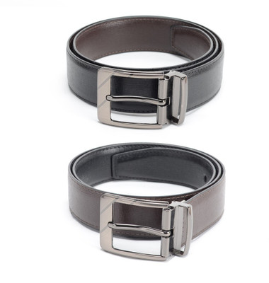 

Calvadoss Men Formal Black, Brown Texas Leatherite Reversible Belt