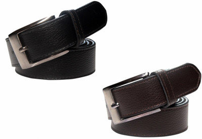 

Bacchus Men Formal Multicolor Artificial Leather Belt, Brown & black