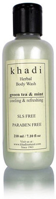 Khadi Natural Green Tea And Mint Body Wash- Sls & Paraben Free(210 ml)