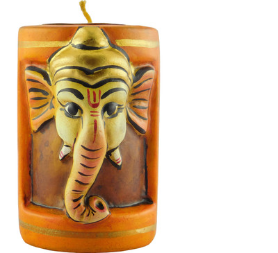

Chave Lord Ganesha Face Wooden 1 - Cup Tealight Holder Set(Multicolor, Pack of 1)