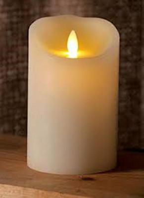 

Funcart Funcart Moving Flame Ivory Candle Battery Operated 3.5 X 4.5Cm Candle(Multicolor, Pack of 1)