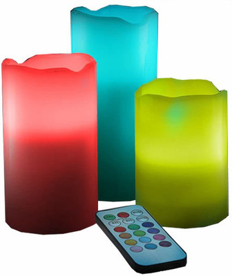 

excit Multicolor Party LED Candle(Multicolor, Pack of 3)