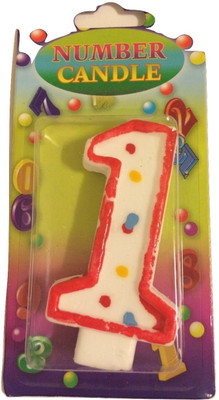 

Funcart Funcart Red Number 1 Dotted Candle Candle(Multicolor, Pack of 1)