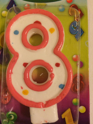 

Funcart Funcart Pink Number 8 Dotted Candle Candle(Multicolor, Pack of 1)