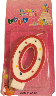 

Funcart Funcart Red Number 0 dotted Candle Candle(Multicolor, Pack of 1)