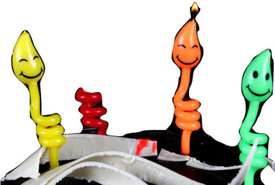 

Funcart Funcart Smiley Face Spiral Candles (4 PC/PK) Candle(Multicolor, Pack of 4)