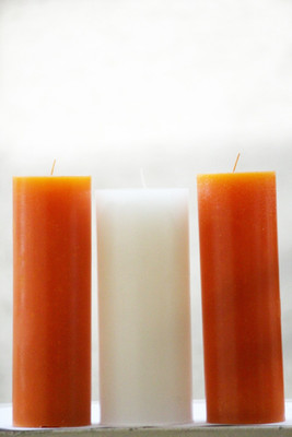 

Starlight Candles CL-016 STARLIGHT CRYSTAL WHITE & PULPY ORANGE COMBO PACK OF 3 PARAFFIN WAX PILLAR CANDLES 20 CMS LONG ( 7.5 x 20 CM FOR WHITE AND 6.3 x 20 CM FOR ORANGE, SET OF 3) Candle(Orange, Pack of 3)