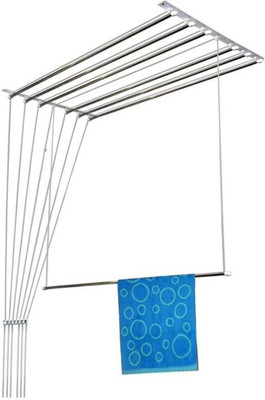 Lakshaya 7 pipes , length 7 feet Stainless Steel Ceiling Cloth Dryer Stand(Steel)