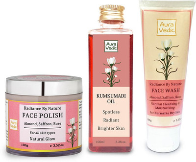 

Auravedic Rose Saffron Radiance(Set of 3)