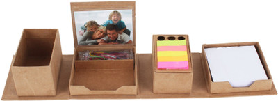 

Minura 3 Compartments Cardboard visiting card holder(Brown)