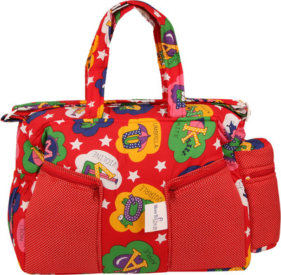 

MomToBe Star Printed Diaper Bag(Red)