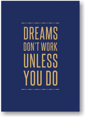 

Goodwork A4 Notebook(Dreams don't work, Blue;gold)