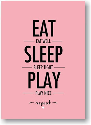 

Goodwork A4 Notebook(Eat sleep play, Pink)