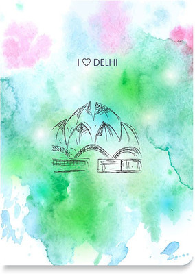 

inkFlap A5 Journal(FlapBook Premium Notebook - I Love Delhi (Lotus Temple), Multihued)