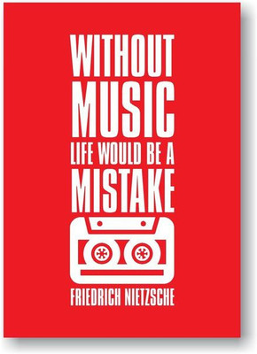 

Goodwork A4 Notebook(Without music life, Red;white)