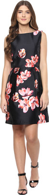 HARPA Women A-line Black Above Knee/Mid Thigh Length Dress