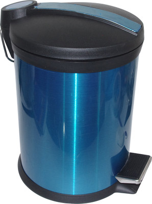 

TrendyFurnish Stylish Dustbin With Lid Stainless Steel, Plastic Dustbin(Blue)