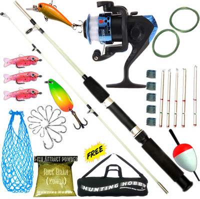 

Hunting Hobby Unbreakable Fishing Spinning Rod, Reel, Accessories Complete Kit (4.5ft) White Fishing Rod(137.16 cm, 0.166 kg, White)