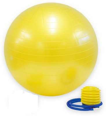 

VibeX ™ New Pilates Yoga Fitness Exercise Sculpting & Air Pump Gym Ball(With Pump), Yellow