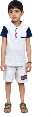 

Crux & Hunter Boys Casual T-shirt Shorts(White
