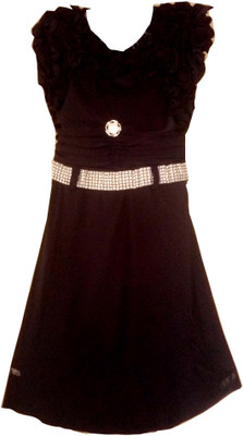 

All About Pink Girls Maxi/Full Length Party Dress(Multicolor, Sleeveless, Brown