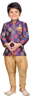 

AJ Dezines Boys Festive & Party Sherwani and Churidar Set(Purple Pack of 1