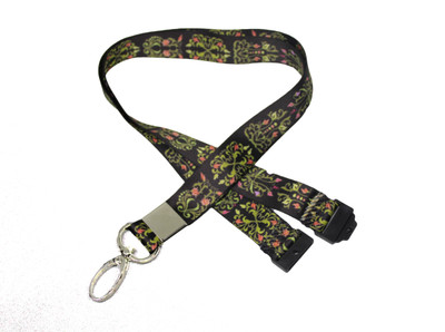 

Weird Wolf Floral Lanyard(Black)