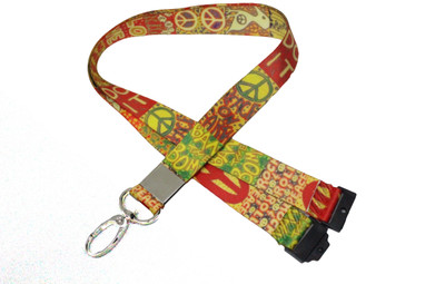 

Weird Wolf Peaceful Rasta Lanyard(Black)