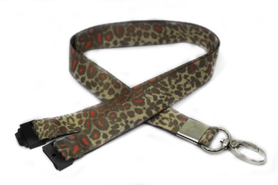 

Weird Wolf Pink Leopard Lanyard(Black)