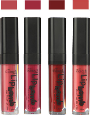

Bonjour Paris Matte Lipstick(24 ml, Nute-Wine-Brown-Wild Blush)