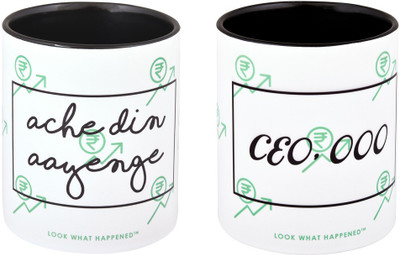 

LOOK WHAT HAPPENED MUG-ACHECEO - 1 Ceramic Mug(350 ml), Multicolor
