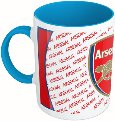 

MiiCreations Printed Two Tone Blue And White Arsenal Players Ceramic Mug(325 ml)