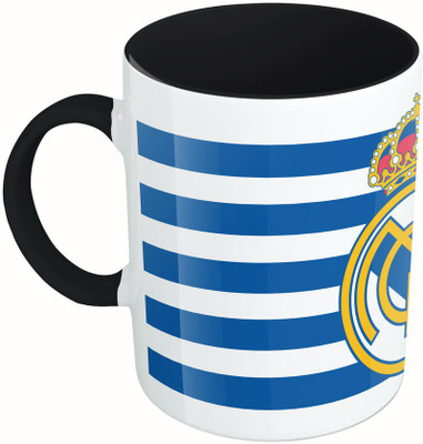 

MiiCreations Printed Two Tone Black And White Real Madrid C.F. Ceramic Mug(325 ml), Multicolor