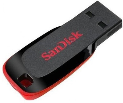 SanDisk Cruzer Blade 32 GB Pen Drive(Black, White) available at flipkart for Rs.742