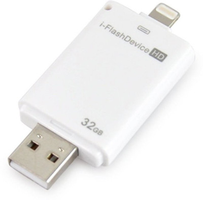 

CheckSums 11735 i-FlashDevice HD Flash Drive - USB & Lightning Connector 32GB 32 GB Pen Drive(White)