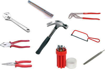 

Saifpro Household Hand Tool Kit(17 Tools), Red;silver