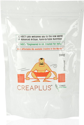 

OMG Labs CREAPLUS - Creatine Matrix + Natural Pre-workout Mix (300x better than Creatine) 200 gm Creatine(200 g, Unflavored)
