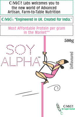 

OMG Labs OMG LABS 100% Organic Non-GMO SOY ALPHA - 90% Protein (Unsweetened Plant Protein Supplement) 500 gm Plant-Based Protein(500 g, Unflavored)
